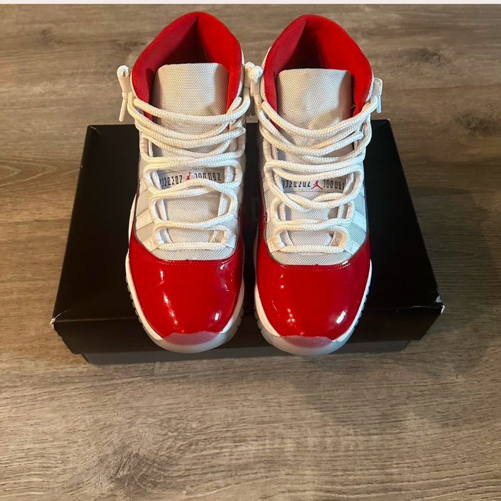 Red and White Jordan 11’s